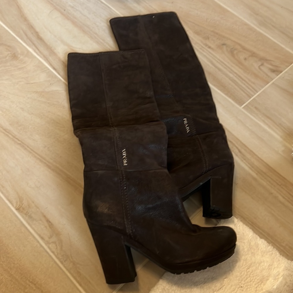 Authentic Dark Brown Prada Boots - image 5